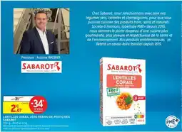 Intermarché LENTILLES CORAIL ZÉRO RÉSIDU DE PESTICIDES offre
