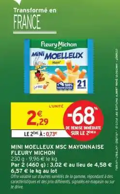Intermarché MINI MOELLEUX MSC MAYONNAISE FLEURY MICHON offre