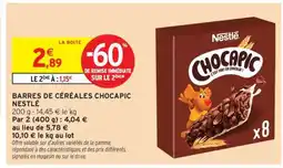 Intermarché Barres De Céréales Chocapic Néstle offre