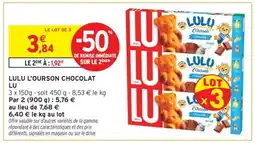 Intermarché Lulu L'ourson Chocolat Lu offre