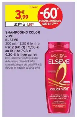 Intermarché Shampooing Color-Vive Elsève offre