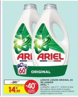 Intermarché LESSIVE LIQUIDE ORIGINAL 2X 30 LAVAGES offre