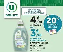 Bi1 Lessive liquide u nature offre