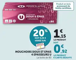 Bi1 Mouchoirs doux et epais 4 epaisseurs u offre