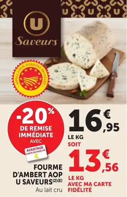 Bi1 Fourme d'ambert aop u saveurs offre