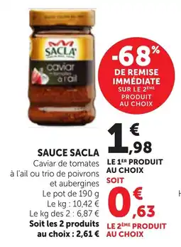 Bi1 Sauce sacla offre
