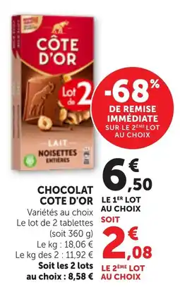 Bi1 Chocolat cote d'or offre