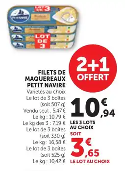 Bi1 Filets de maquereaux petit navire offre