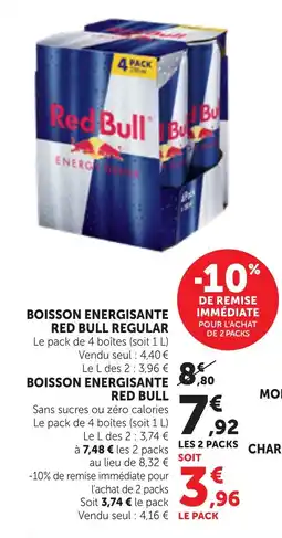 Bi1 Boisson energisante red bull regular offre