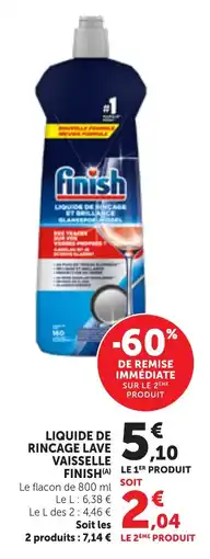 Bi1 Liquide de rincage lave vaisselle finish offre