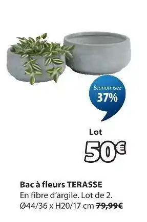 Bac à fleurs terasse