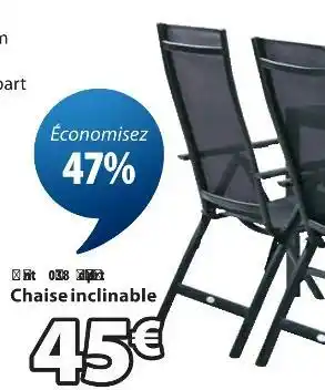 Chaise inclinable lomma
