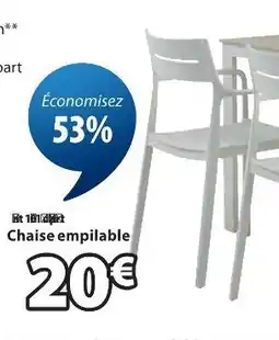 JYSK Chaise empilable ingstrup offre