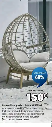 JYSK Fauteuil lounge d’extérieur varming offre