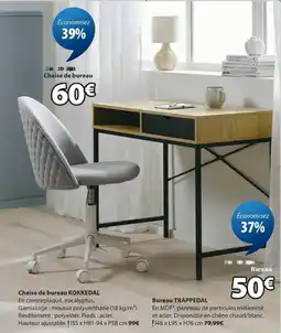 JYSK Chaise de bureau kokkedal offre