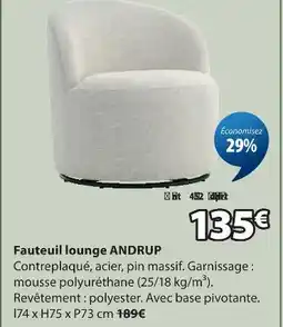 JYSK Fauteuil lounge andrup offre
