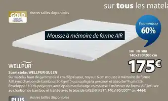 Surmatelas wellpur gulen