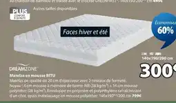 JYSK Dreamzone matelas en mousse bitu offre