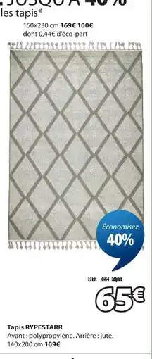 JYSK Tapis rypestarr offre