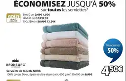 JYSK Kronborg of denmark serviette de toilette nora offre