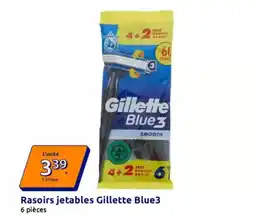 Action Gillette - rasoirs jetables blue3 offre