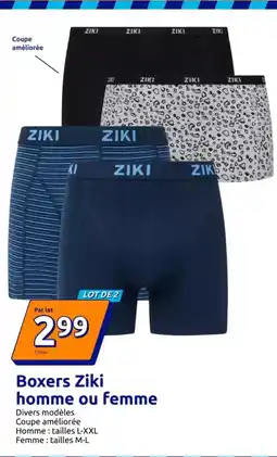 Action Boxers homme ou femme offre