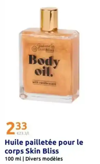 Action Disney - huile pailletée pour le corps skin bliss offre
