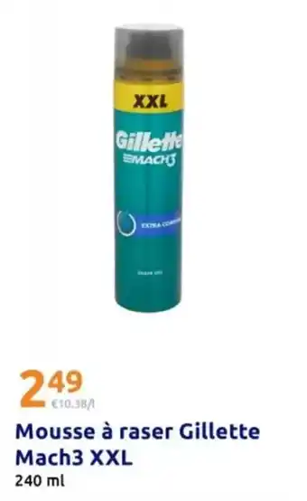 Action Gillette - mousse à raser mach3 xxl offre
