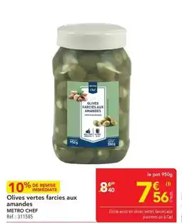 METRO Chef - olives vertes farcies aux amandes offre