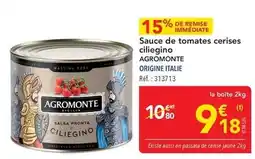 METRO Sicilia - sauce de tomates cerises ciliegino offre