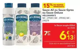 METRO Deluxe - sauce ail ou sauce gyros ou sauce deluxe offre