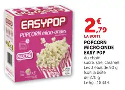 Bi1 Popcorn micro onde easy pop offre