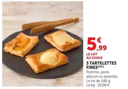 Bi1 3 tartelettes fines offre