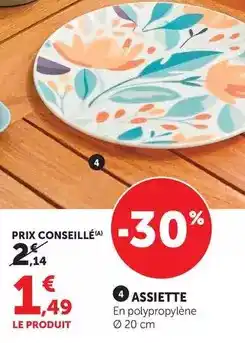 Hyper U Assiette offre