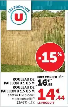 Hyper U U - rouleau de paillon offre