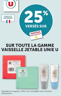 Bi1 Sur toute la gamme vaisselle jetable unie u offre