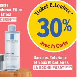 E.Leclerc Parapharmacie Gammes toleriane et eaux micellaires la roche-posay offre