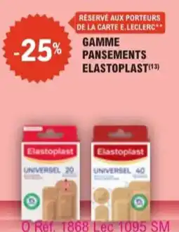 E.Leclerc Parapharmacie Gamme pansements elastoplast offre