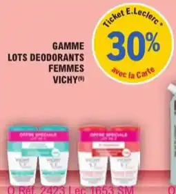 E.Leclerc Parapharmacie Gamme lots deodorants femmes vichy offre