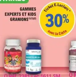 E.Leclerc Parapharmacie Gammes experts et kids granions offre