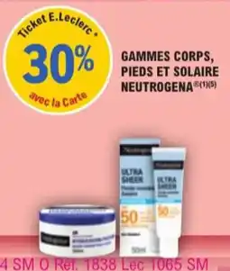 E.Leclerc Parapharmacie Gammes corps pieds et solaire neutrogena offre