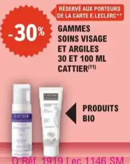 E.Leclerc Parapharmacie Gammes soins visage et argiles cattier offre