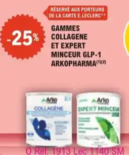 E.Leclerc Parapharmacie Gammes collagene et expert minceur glp-1 arkopharma offre