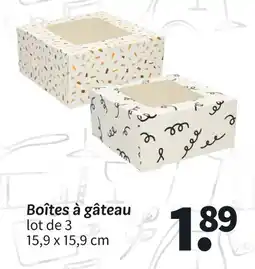 Wibra Boîtes à gâteau offre
