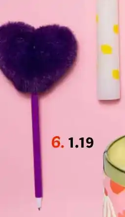 Wibra Stylo cœur fluffy offre