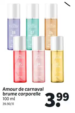 Wibra Amour de carnaval brume corporelle offre