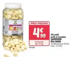 Promocash Ail pele prêt à l'emploi jardins du midi offre