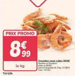 Promocash Crevettes roses cuites 20/30 offre
