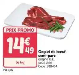 Promocash Onglet de bœuf semi-paré offre