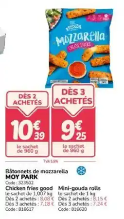 Promocash Bâtonnets de mozzarella moy park offre